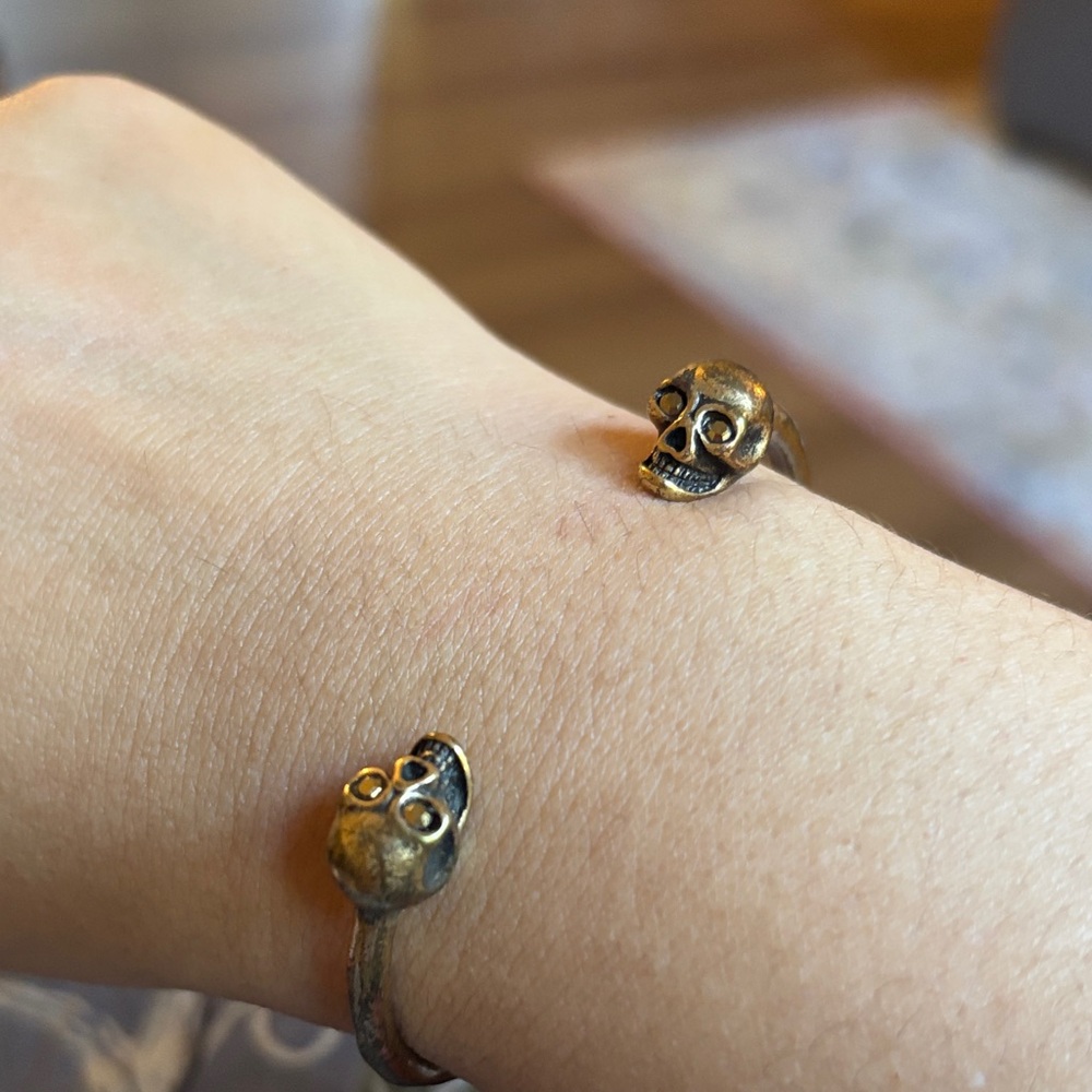 Lucky Brand Gold Skull Bracelet